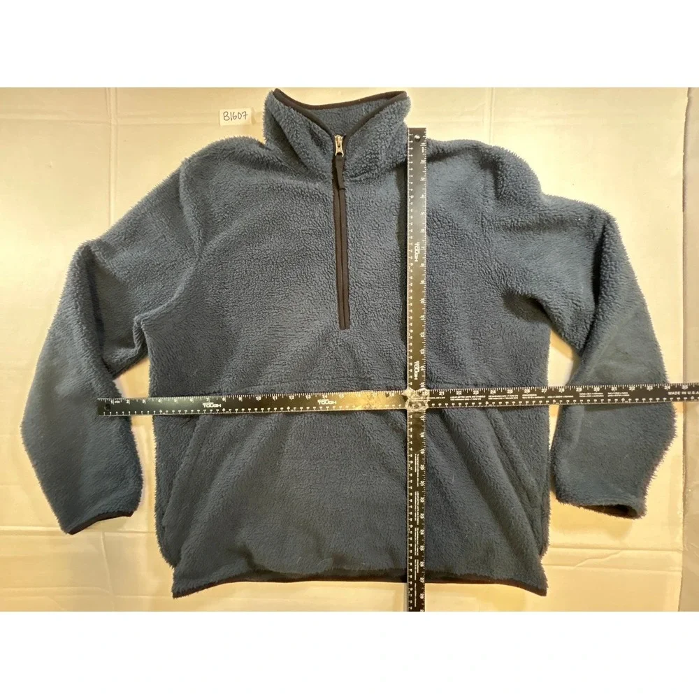 The North Face Mens XL Blue Sherpa Fleece‎ 1/4 Zip Pullover Jacket